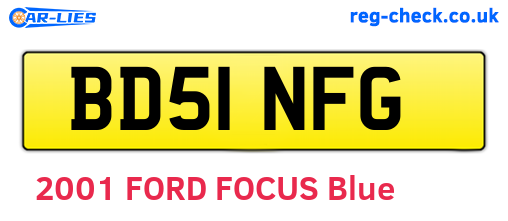 BD51NFG are the vehicle registration plates.