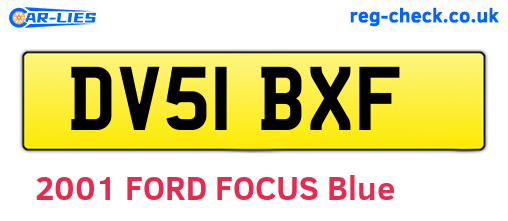 DV51BXF are the vehicle registration plates.