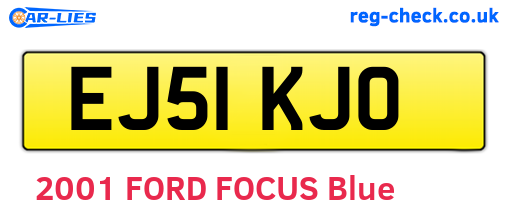 EJ51KJO are the vehicle registration plates.