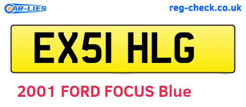 EX51HLG are the vehicle registration plates.