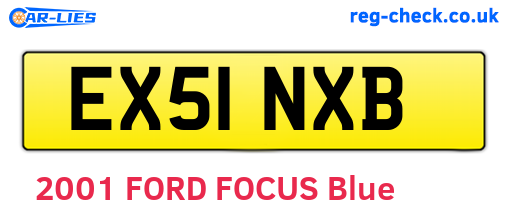 EX51NXB are the vehicle registration plates.