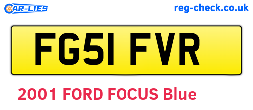 FG51FVR are the vehicle registration plates.