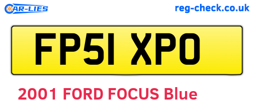 FP51XPO are the vehicle registration plates.