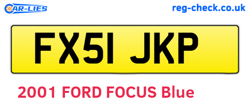 FX51JKP are the vehicle registration plates.