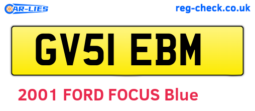 GV51EBM are the vehicle registration plates.