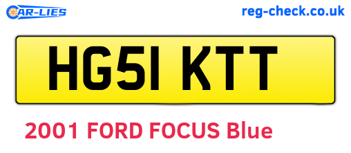 HG51KTT are the vehicle registration plates.
