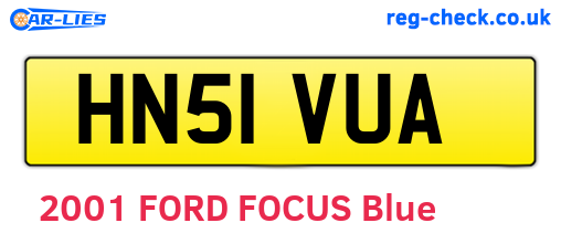 HN51VUA are the vehicle registration plates.