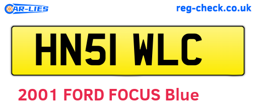 HN51WLC are the vehicle registration plates.