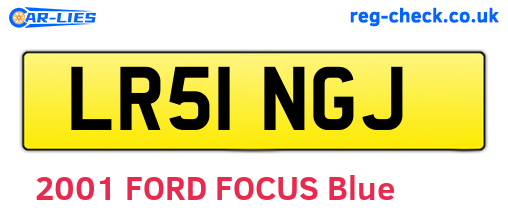 LR51NGJ are the vehicle registration plates.