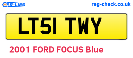 LT51TWY are the vehicle registration plates.