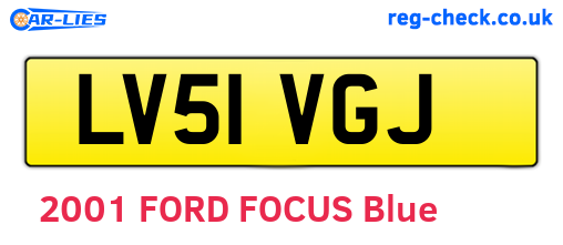 LV51VGJ are the vehicle registration plates.
