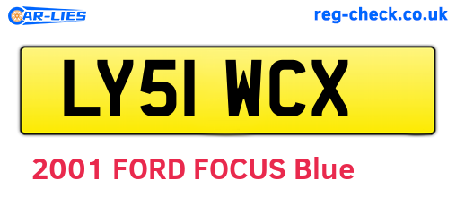 LY51WCX are the vehicle registration plates.
