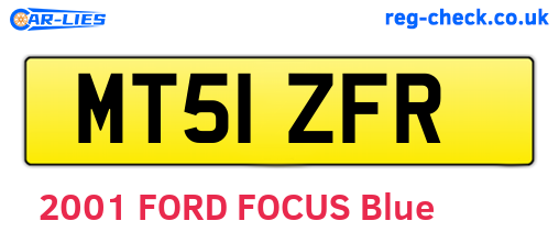 MT51ZFR are the vehicle registration plates.