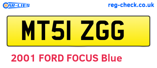 MT51ZGG are the vehicle registration plates.