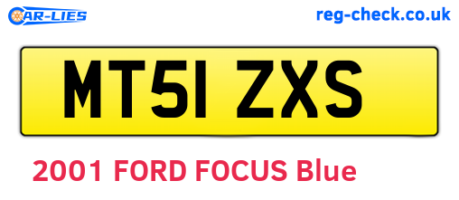 MT51ZXS are the vehicle registration plates.