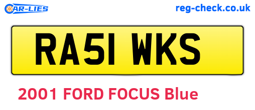 RA51WKS are the vehicle registration plates.