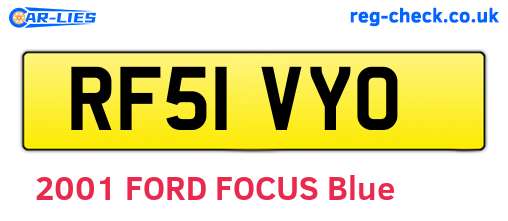 RF51VYO are the vehicle registration plates.