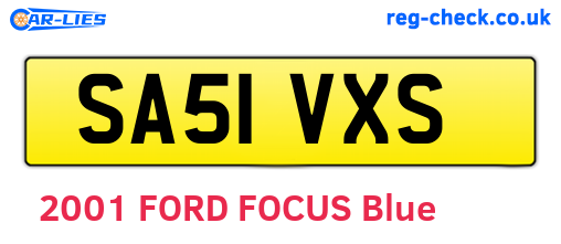 SA51VXS are the vehicle registration plates.