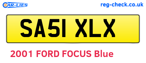 SA51XLX are the vehicle registration plates.