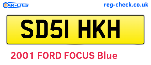 SD51HKH are the vehicle registration plates.