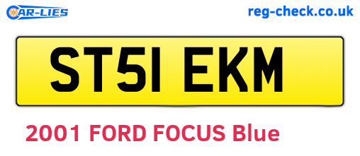 ST51EKM are the vehicle registration plates.