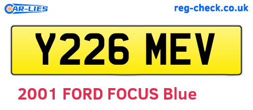 Y226MEV are the vehicle registration plates.