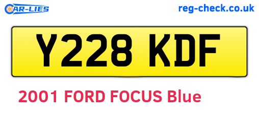 Y228KDF are the vehicle registration plates.