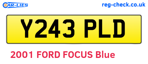 Y243PLD are the vehicle registration plates.
