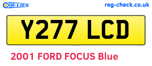 Y277LCD are the vehicle registration plates.