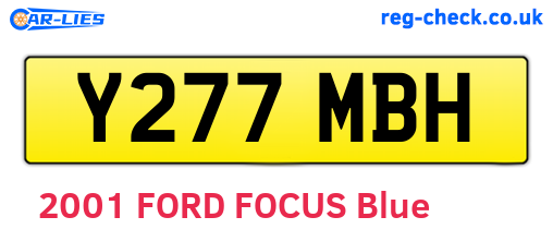 Y277MBH are the vehicle registration plates.
