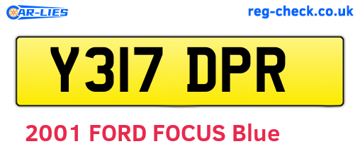 Y317DPR are the vehicle registration plates.