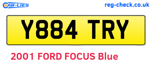 Y884TRY are the vehicle registration plates.