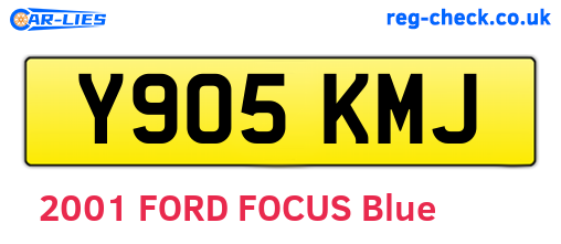 Y905KMJ are the vehicle registration plates.