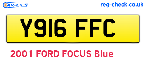 Y916FFC are the vehicle registration plates.