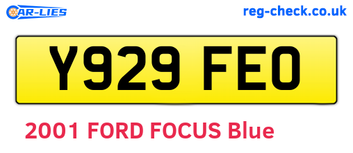 Y929FEO are the vehicle registration plates.