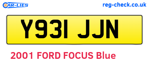 Y931JJN are the vehicle registration plates.