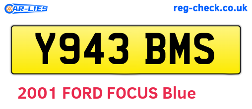 Y943BMS are the vehicle registration plates.