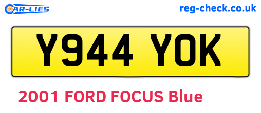 Y944YOK are the vehicle registration plates.