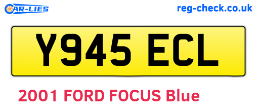 Y945ECL are the vehicle registration plates.