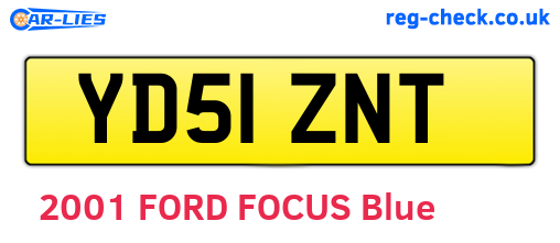 YD51ZNT are the vehicle registration plates.