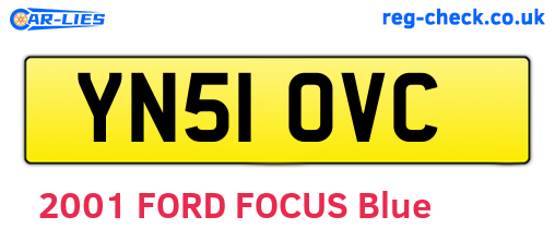 YN51OVC are the vehicle registration plates.