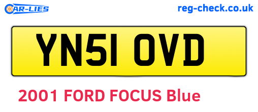 YN51OVD are the vehicle registration plates.