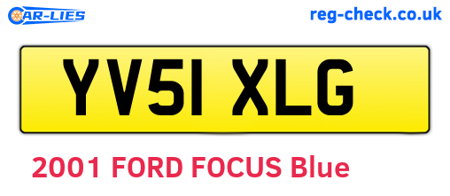 YV51XLG are the vehicle registration plates.