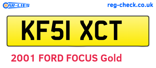 KF51XCT are the vehicle registration plates.