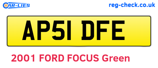 AP51DFE are the vehicle registration plates.