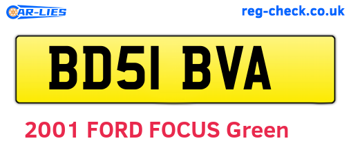 BD51BVA are the vehicle registration plates.