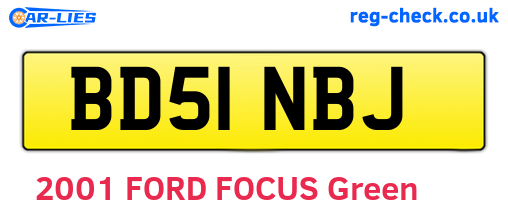 BD51NBJ are the vehicle registration plates.