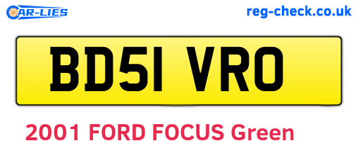 BD51VRO are the vehicle registration plates.