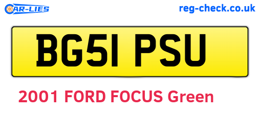 BG51PSU are the vehicle registration plates.