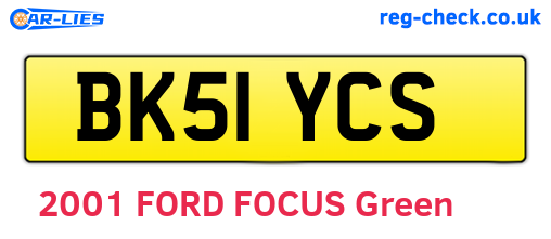 BK51YCS are the vehicle registration plates.
